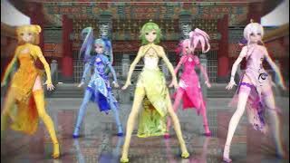 MMD 一騎当千 TDA MIKU RIN HAKU GUMI LUKA