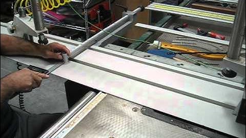 Setting parallel fences on Felder sliding table saw