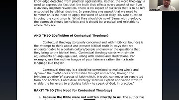 Intro to Theo -- Contextual Theology