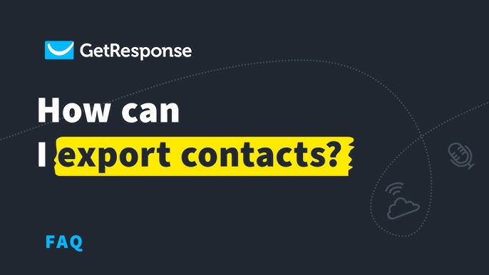 how to export contacts in getresponse