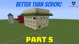 Minecraft Challenge Urbanization Part 5  Improved Train Yard Shed And Signal Box