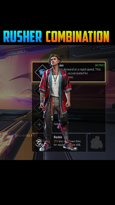 Rusher Character Combination | Best Character Skill For Rusher In Free Fire