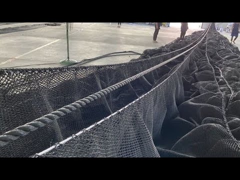 How to sew the fish cage net by hand - Nettingland 
