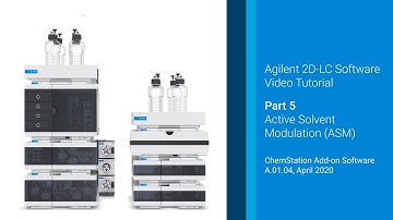 Agilent 2D-LC Software Tutorial 5/9: Active Solvent Modulation (ASM)