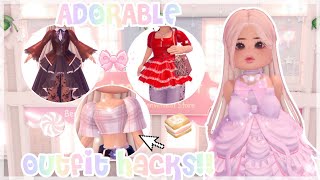 5+ Super Adorable Outfit Hacks and Dress Hacks You Must Try! Roblox Royale High | LauraRBLX