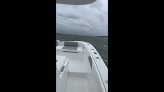 Twin Vee 280GFX running in rough water