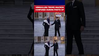 Trump, Macron Caught In Brief Photoshoot Confusion At Versailles #shorts