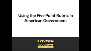 Five Point Rubric Tutorial