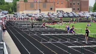 Ben at Williamston Regionals 110 Hurdle.  Personal Best time.