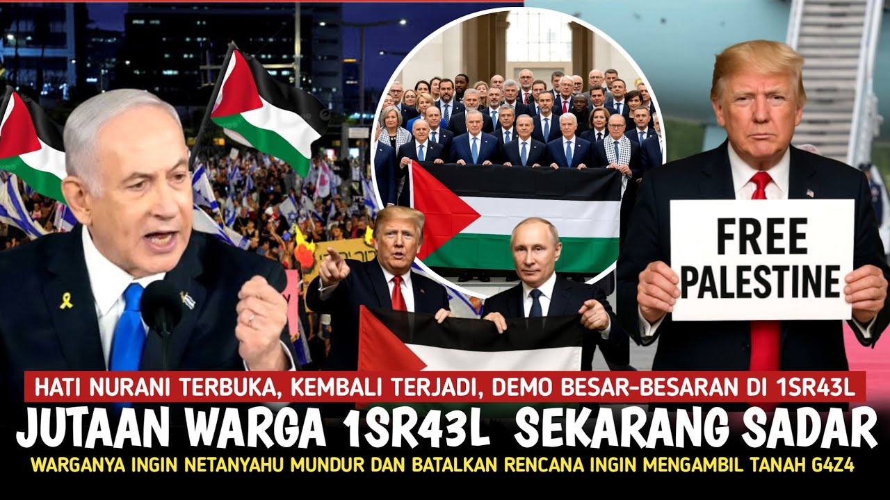 NETANYAHU PANIK! Jutaan warga 1sr43l dan seluruh dunia sekarang mendukung p4l3st1n4 merdeka