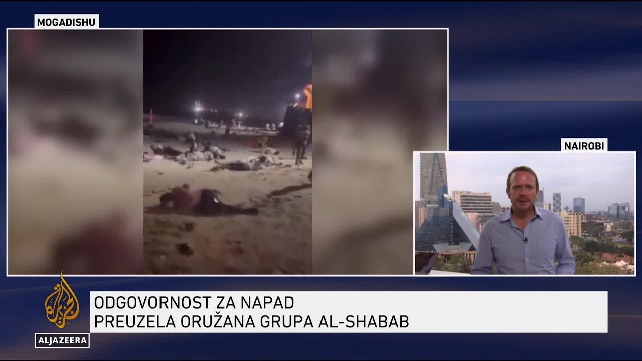 مقتل 32 شخصاً على الأقل في هجوم شنته حركة الشباب على شاطئ مقديشو