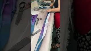 Silk digital printed tie making