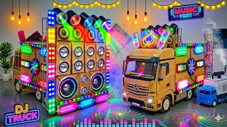 Mini DJ truck setup loading | How to make a cardboard DJ box at home with DJ lights | DJ wala DJ