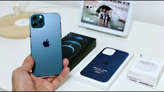 First Look And Quick Unboxing Iphone 12 Pro 128Gb Pacific Blue With Silicon Case