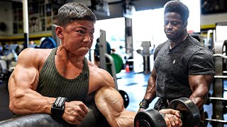 TRAINING BACK \u0026 BICEPS W/ 2X MR. OLYMPIA BREON ANSLEY! || Tristyn Lee