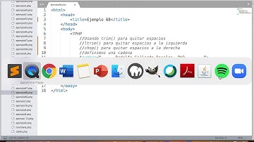 68. Uso en PHP de las funciones trim(), ltrim() y chop()