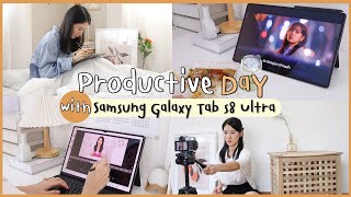 Productive Day ✨ With Galaxy Tab S8 Ultraใช้แท็บเล็ตทำอะไรใน1วัน + Q&A | Holidear