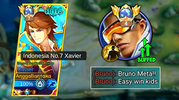 HOW TO COUNTER META HERO BRUNO WITH XAVIER | GLOBAL XAVIER BUILD COUNTER META BRUNO - MOBILE LEGENDS