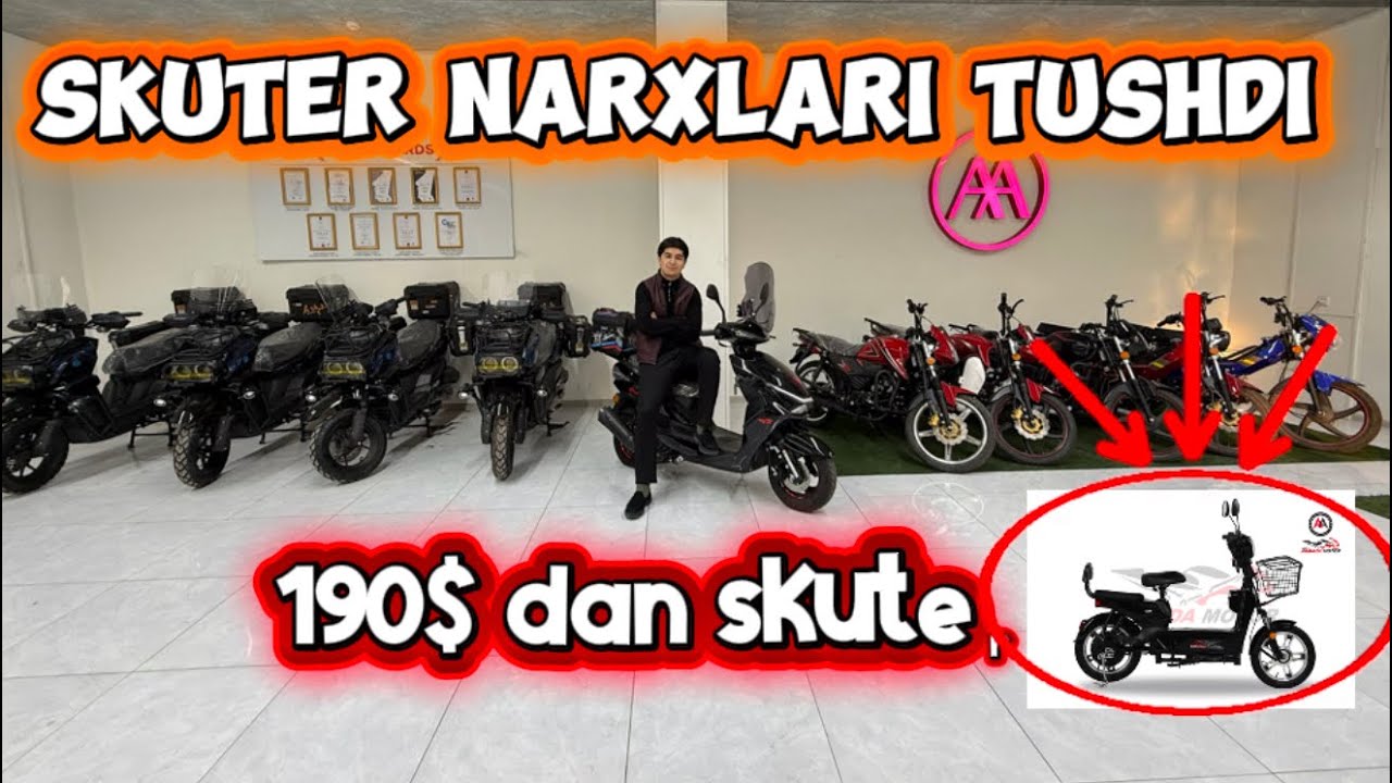 SKUTER NARXLARI TUSHDI 5.02.2026                                        СКУТЕР НАРХЛАРИ ТУШДИ 190$😱