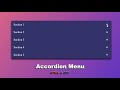 Accordion menu using HTML & CSS step by step