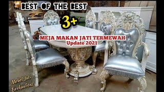 MEJA MAKAN JATI KLASIK UKIRAN JEPARA TERBARU 2021, WA 081228480416