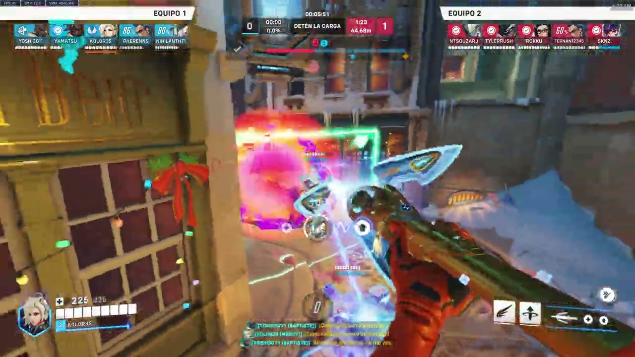 Overwatch 2 - Gameplay on Mercy (competitive Diamond) - King's Row 01/01/26