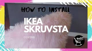 How to cover IKEA Skruvsta with Pink Fur Cover - IKEA UPCYCLED
