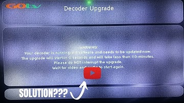 How to resolve Gotv decoder upgrade issues #tv #gotv