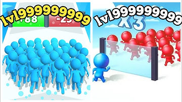 level 9999999 - Count master Crowd Runner VS  VS MOB Control ! 💣