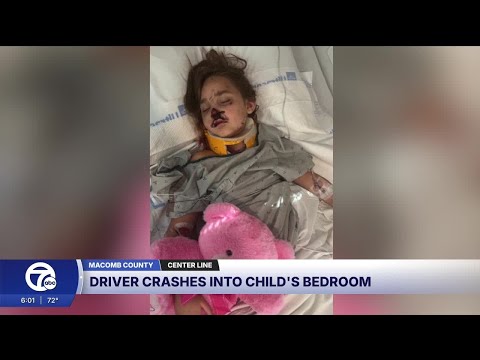 9-year-old girl hospitalized after vehicle plows through bedroom in Center Line