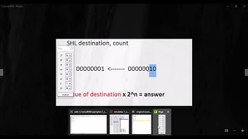 Assembly Language Tutorial Urdu Hindi No 41   Shifiting using SHL and SHR