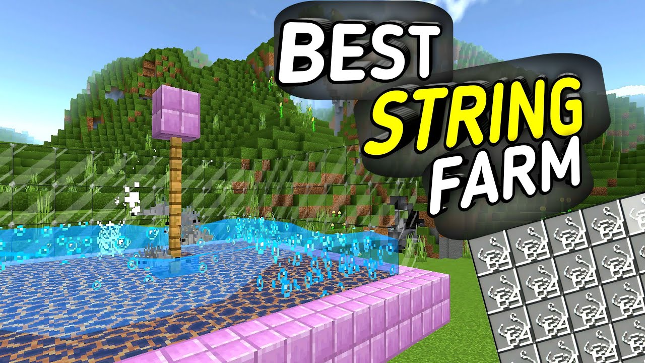 Best Infinite String farm in Minecraft Bedrock & Pocket - YouTube