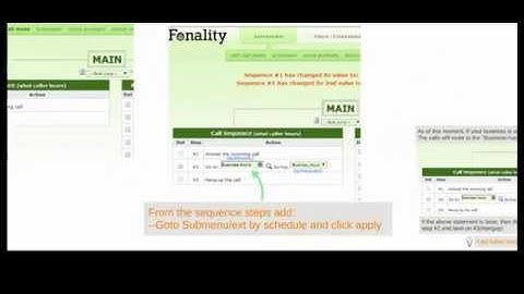 Setup Main Call Menu