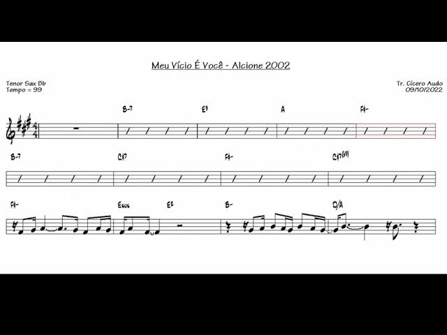 Deslizes - Fagner - Partitura para Saxofone Tenor Soprano (Bb)