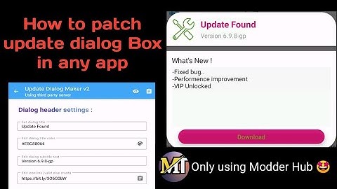 How to use Update Dialog V2 in New Version of Modder Hub VIP// #ModderHub @MaharnaTech