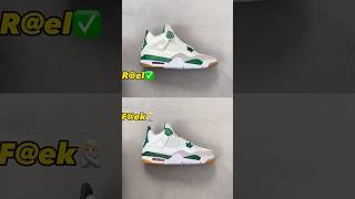 Real Vs Fake Pine Green Jordan 4 #shorts #sneakerhead #viral