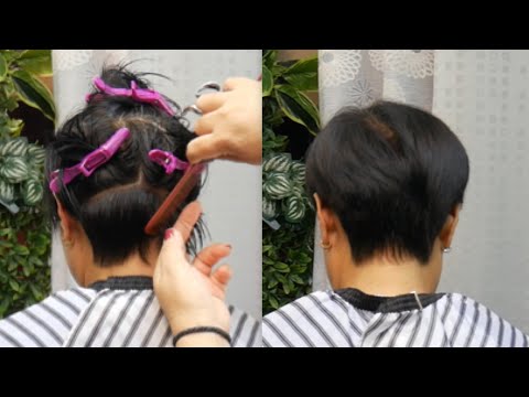 Short haircut tutorial ตัดผมสั้น ซอยผมสั้น เปิดหู