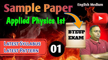 Sample Paper #appliedphysics 1st/ New #paperpattern2024 #bteupexam #bteup  #firstsemester #diploma