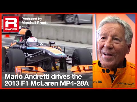 RACER: Mario Andretti Tests a McLaren MP4-28a F1 Car