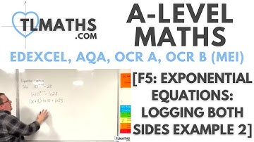 A-Level Maths: F5-07 [Exponential Equations: Logging Both Sides Example 2]