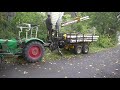 #2 Brennholz fahren mit Rückewagen Deutz D3005 mit Källefall FB5042L