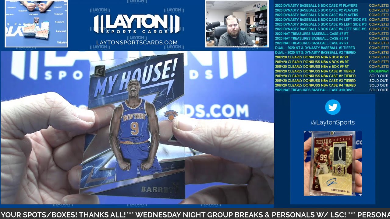 2019/20 Panini Clearly Donruss Basketball Hobby 12 Box Case Break #1