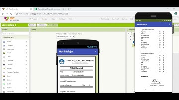 Membuat aplikasi pengumuman kenaikan kelas, nilai dan download PDFnya dgn App Inventor + spreadsheet