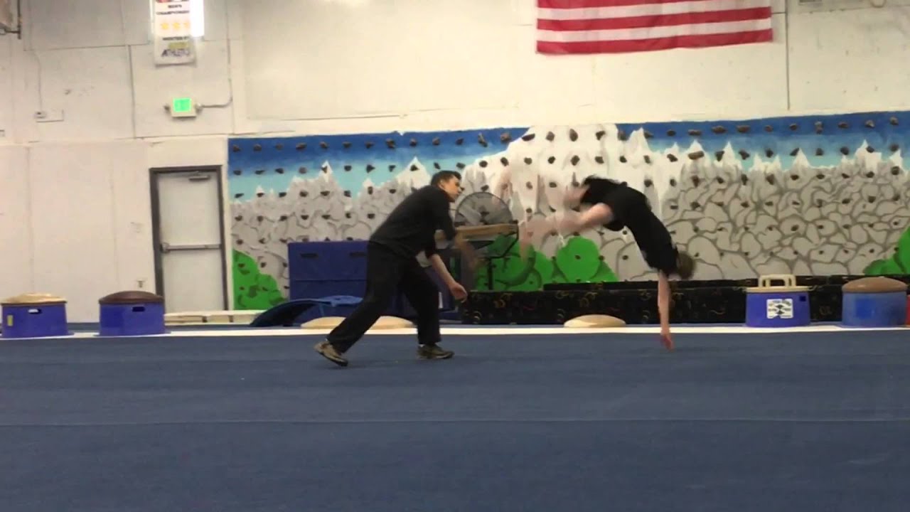 Roundoff back handspring back tuck!! YouTube