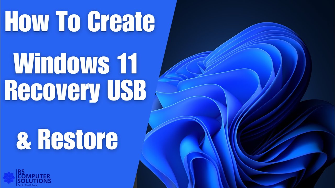 How to Create Recovery USB Drive in Windows 11 and Restore. - YouTube