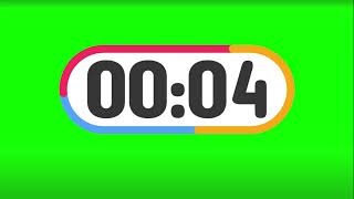 8 Second countdown timer with beep at every second 🔔|Greenscreen | copyright free