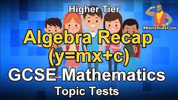 Algebra Recap/Review (y=mx+c / exponential graph) - GCSE Maths Topic Tests (-)