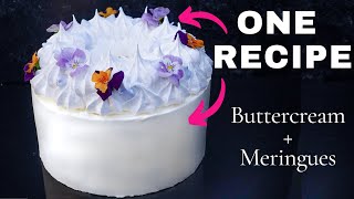 One recipe for both meringue cookies and Swiss meringue buttercream