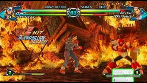 Zero and Viewtiful Joe vs Batsu and Ippatsuman - Tatsunoko vs. Capcom: Ultimate All-Stars [dc28]