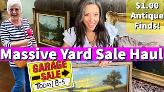Thrift With Me For Vintage Home Decor and Antiques - Shopping City Wide Garage and Estate Sales